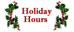 Holiday Hours