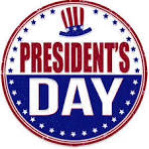 Circle with the words Presidents Day