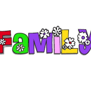 Word family with flowers